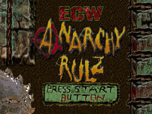 ECW Anarchy Rulz title screen for Sega Dreamcast